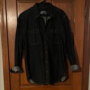 GAP Mens Dark Denim Button-Up Shirt NWOT